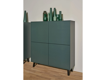 SOFT LACK BLACK GREEN SOFT MAT - Wooden highboard / sideboard by Nolte Küchen - view 3